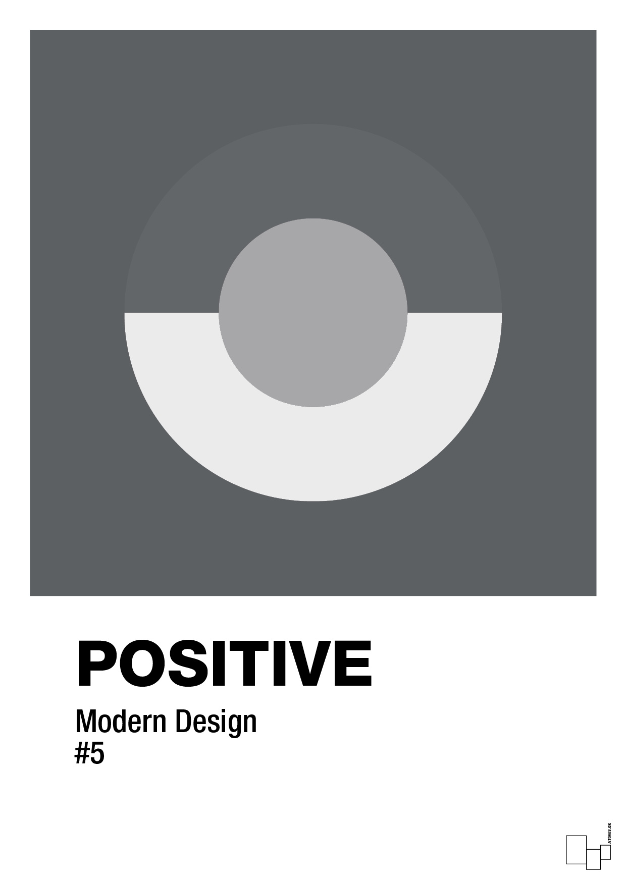 plakat: positive #5 - graphic charcoal-Illustrationer-A1two3