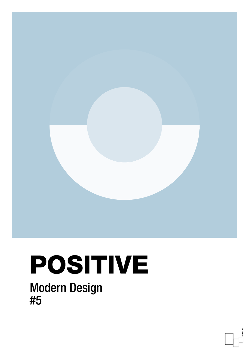 plakat: positive #5 - heavenly blue-Illustrationer-A1two3