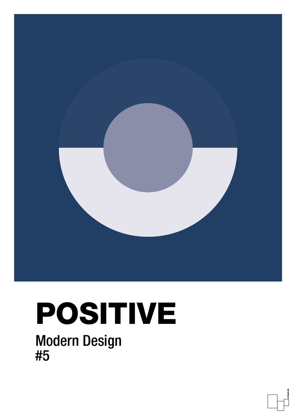 plakat: positive #5 - lapis blue-Illustrationer-A1two3