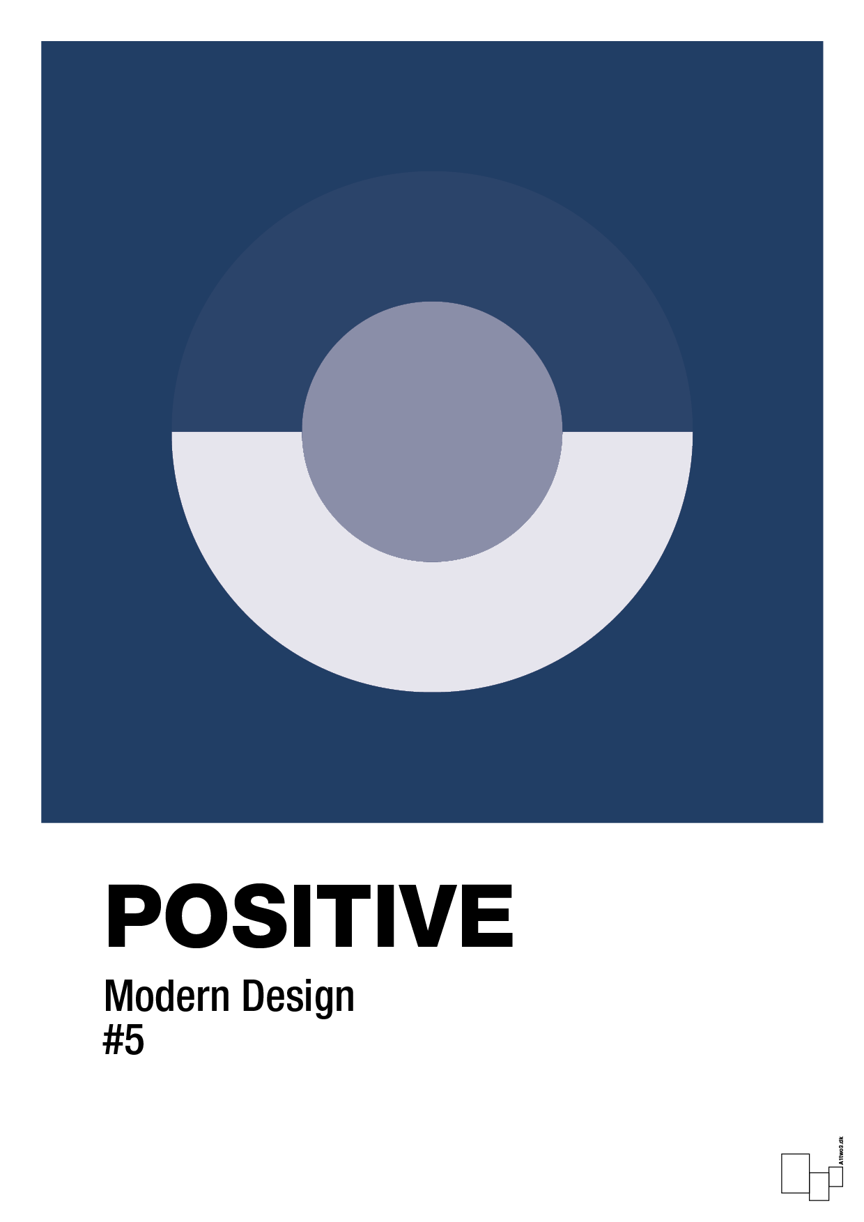 plakat: positive #5 - lapis blue-Illustrationer-A1two3