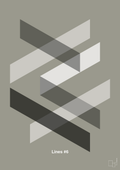 plakat: lines #6 - battleship gray-Illustrationer-A1two3