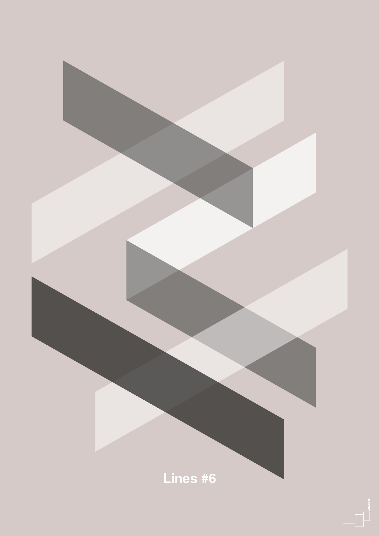 plakat: lines #6 - broken beige-Illustrationer-A1two3