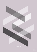 plakat: lines #6 - dusty lilac-Illustrationer-A1two3