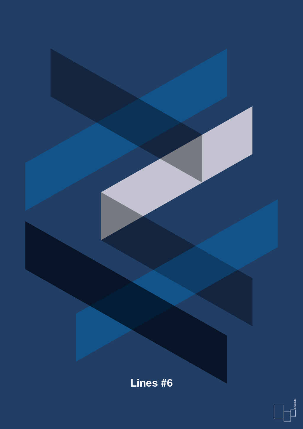 plakat: lines #6 - lapis blue-Illustrationer-A1two3