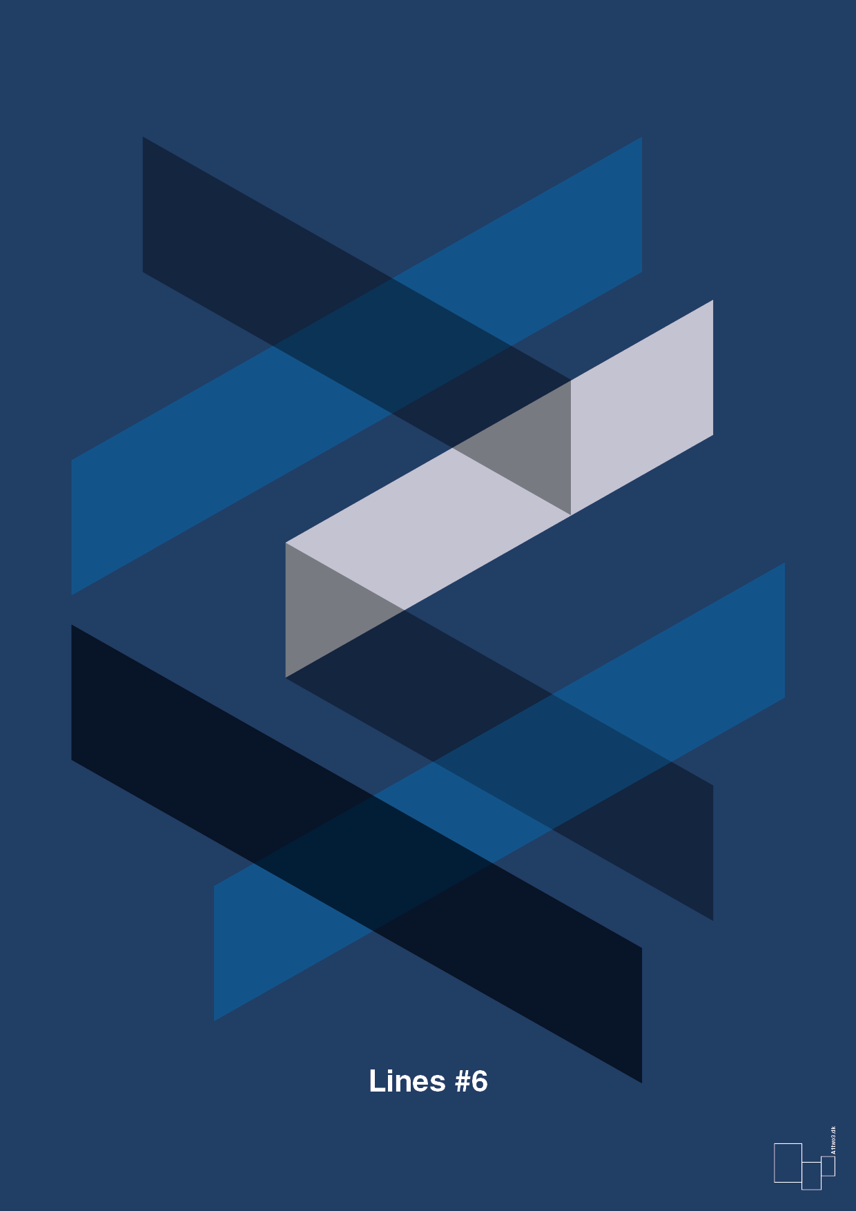 plakat: lines #6 - lapis blue-Illustrationer-A1two3