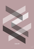plakat: lines #6 - light rose-Illustrationer-A1two3