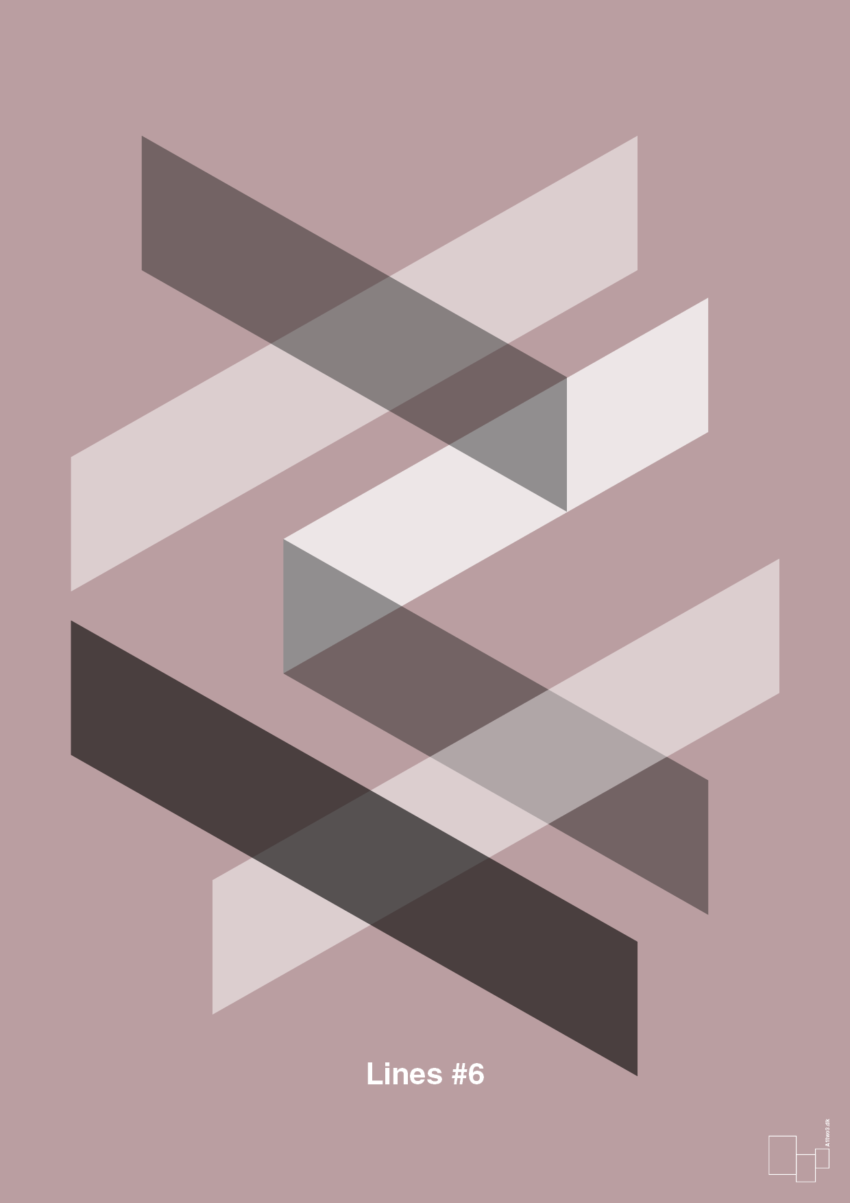 plakat: lines #6 - light rose-Illustrationer-A1two3