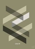 plakat: lines #6 - misty forrest-Illustrationer-A1two3