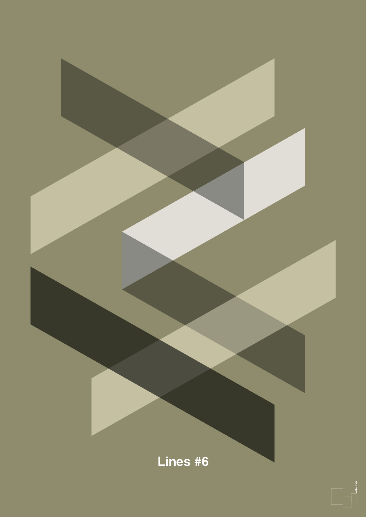 plakat: lines #6 - misty forrest-Illustrationer-A1two3