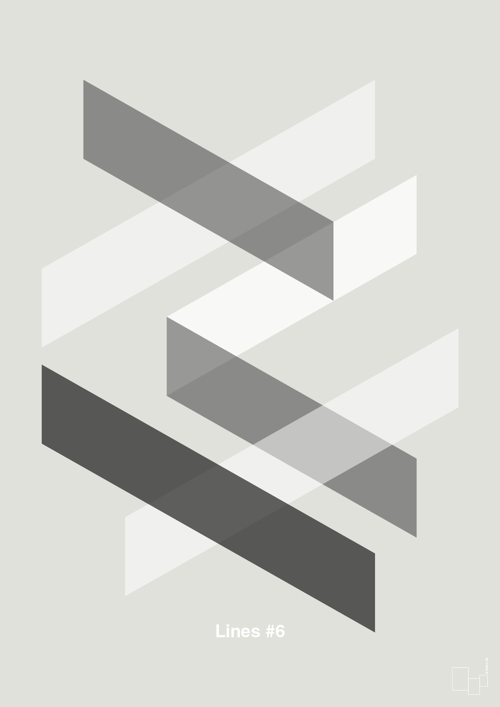 plakat: lines #6 - painters white-Illustrationer-A1two3