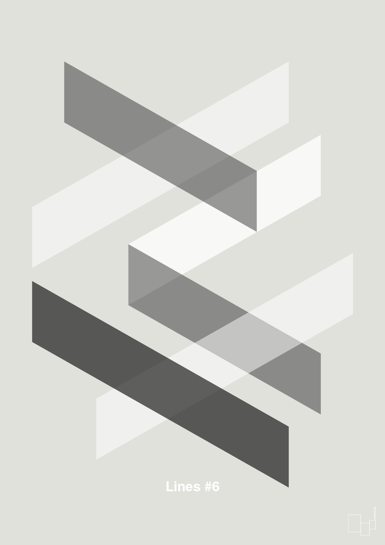 plakat: lines #6 - painters white-Illustrationer-A1two3