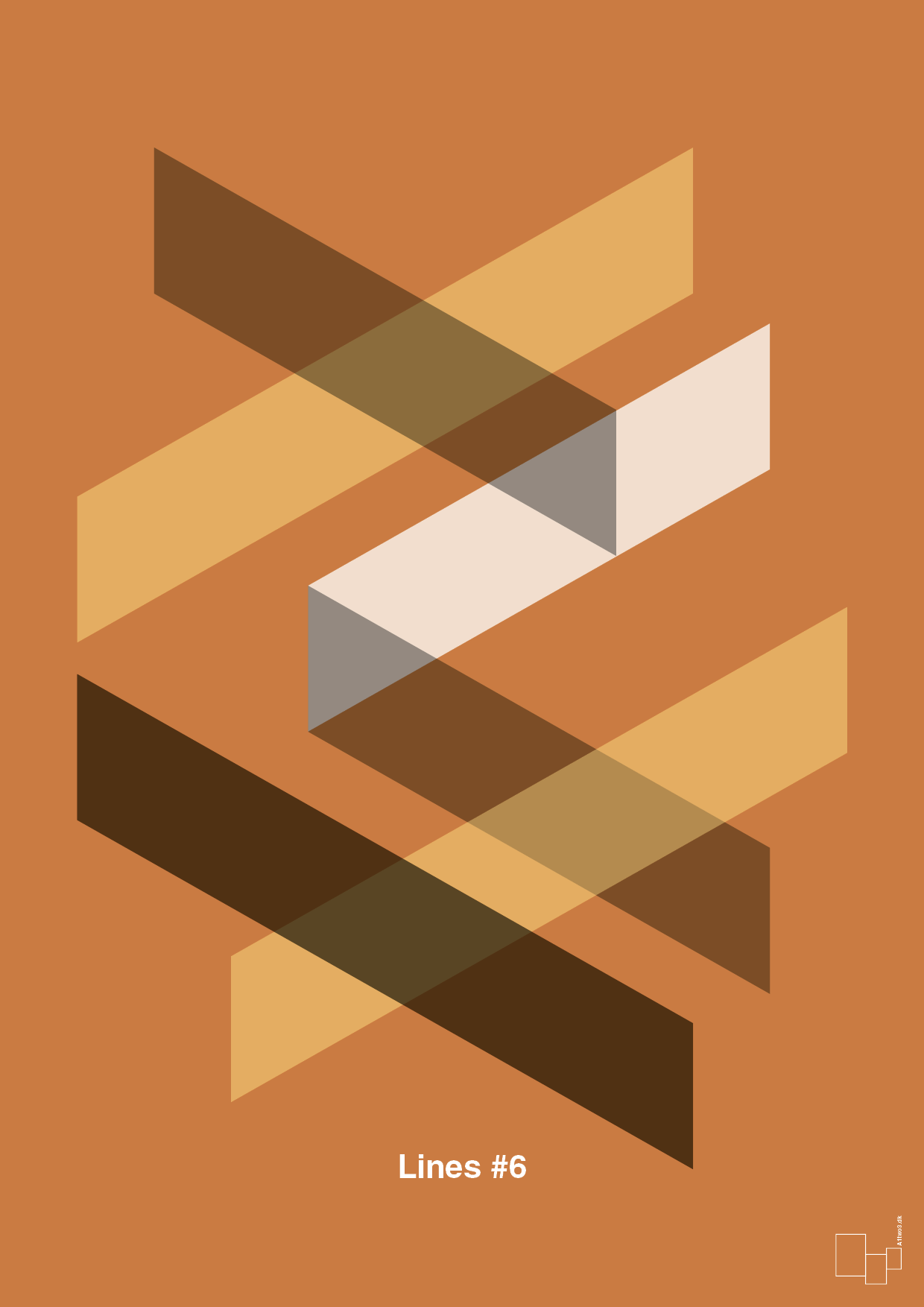 plakat: lines #6 - rumba orange-Illustrationer-A1two3