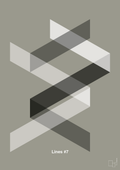 plakat: lines #7 - battleship gray-Illustrationer-A1two3