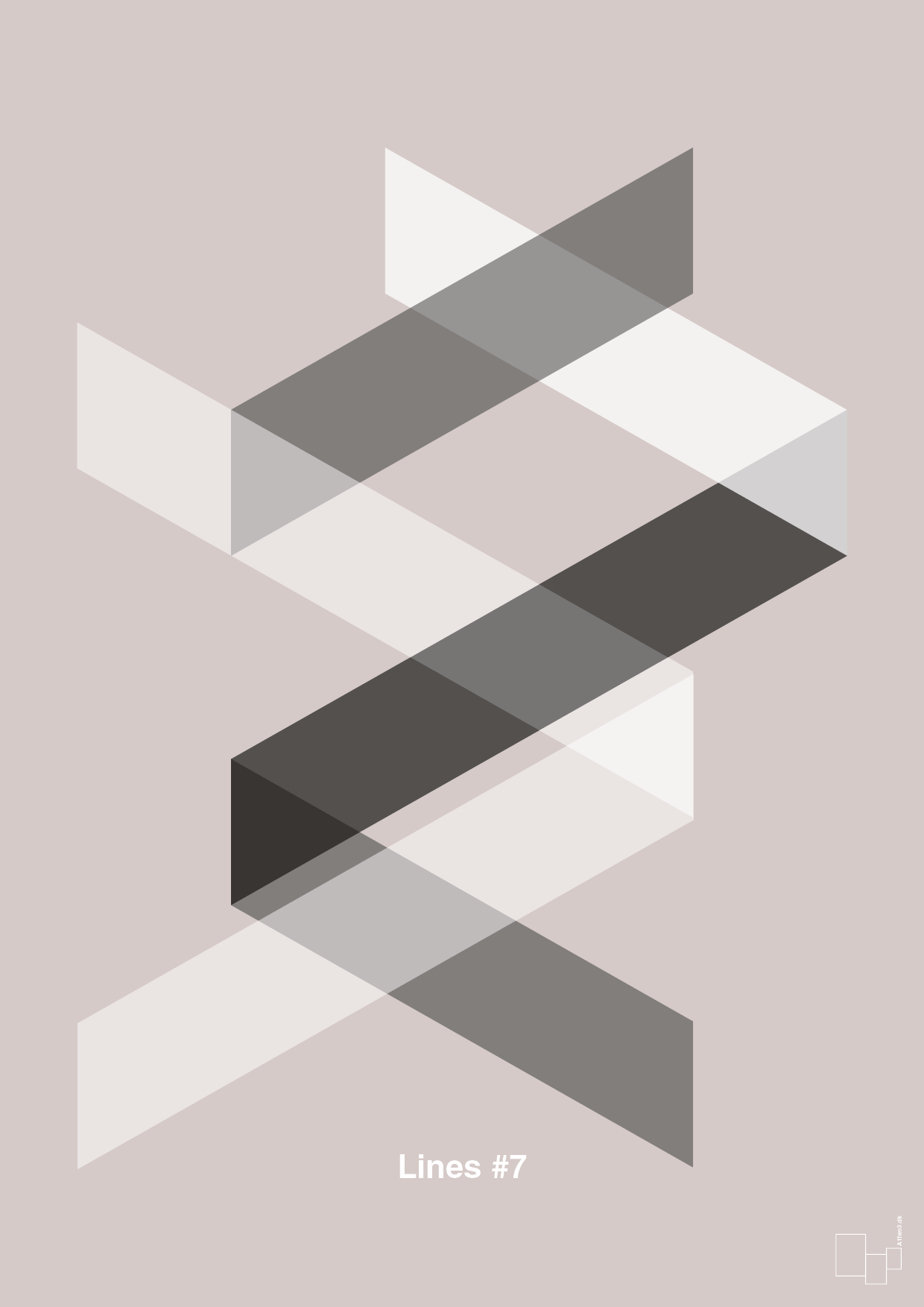 plakat: lines #7 - broken beige-Illustrationer-A1two3