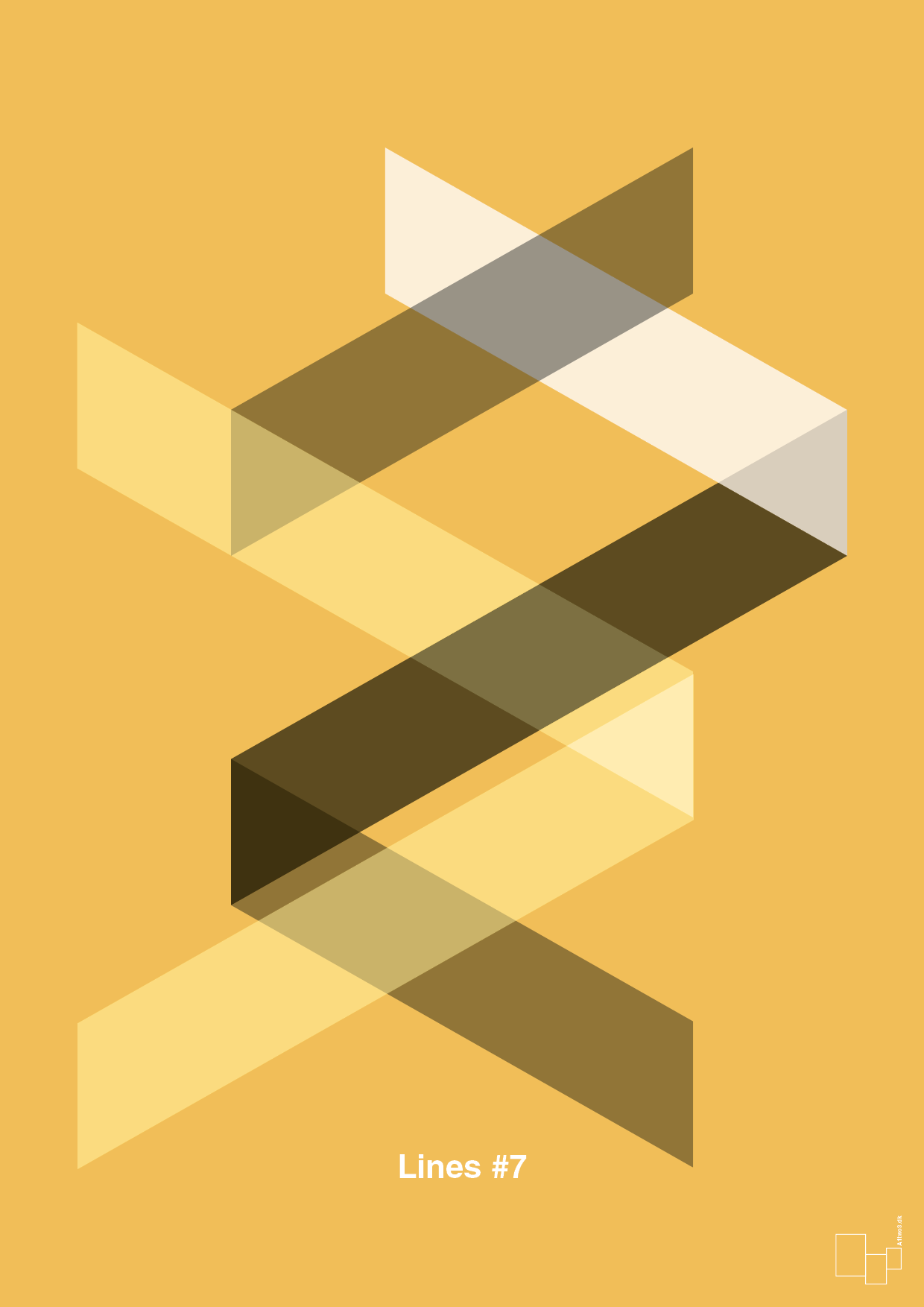 plakat: lines #7 - honeycomb-Illustrationer-A1two3