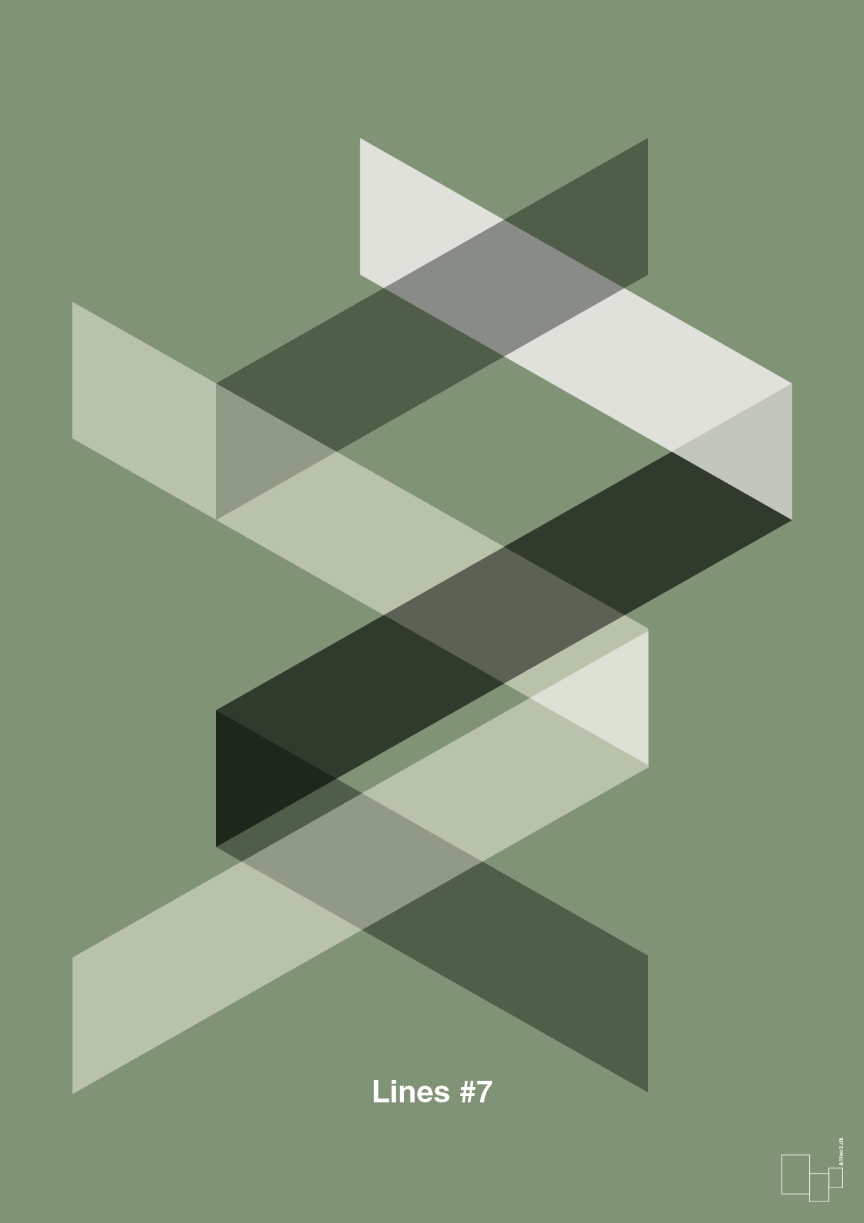 plakat: lines #7 - jade-Illustrationer-A1two3