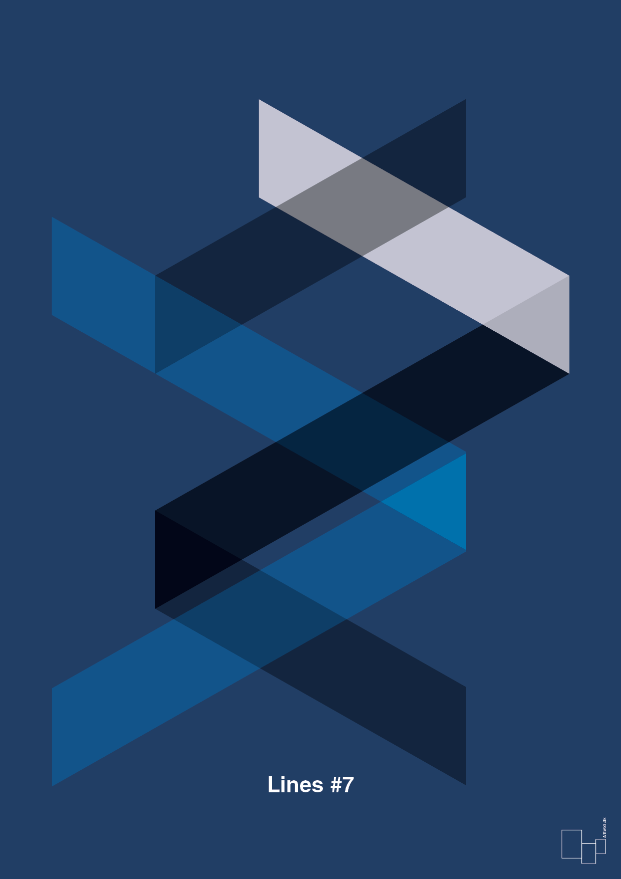 plakat: lines #7 - lapis blue-Illustrationer-A1two3
