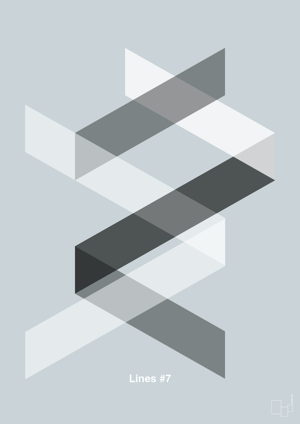 plakat: lines #7 - light drizzle-Illustrationer-A1two3