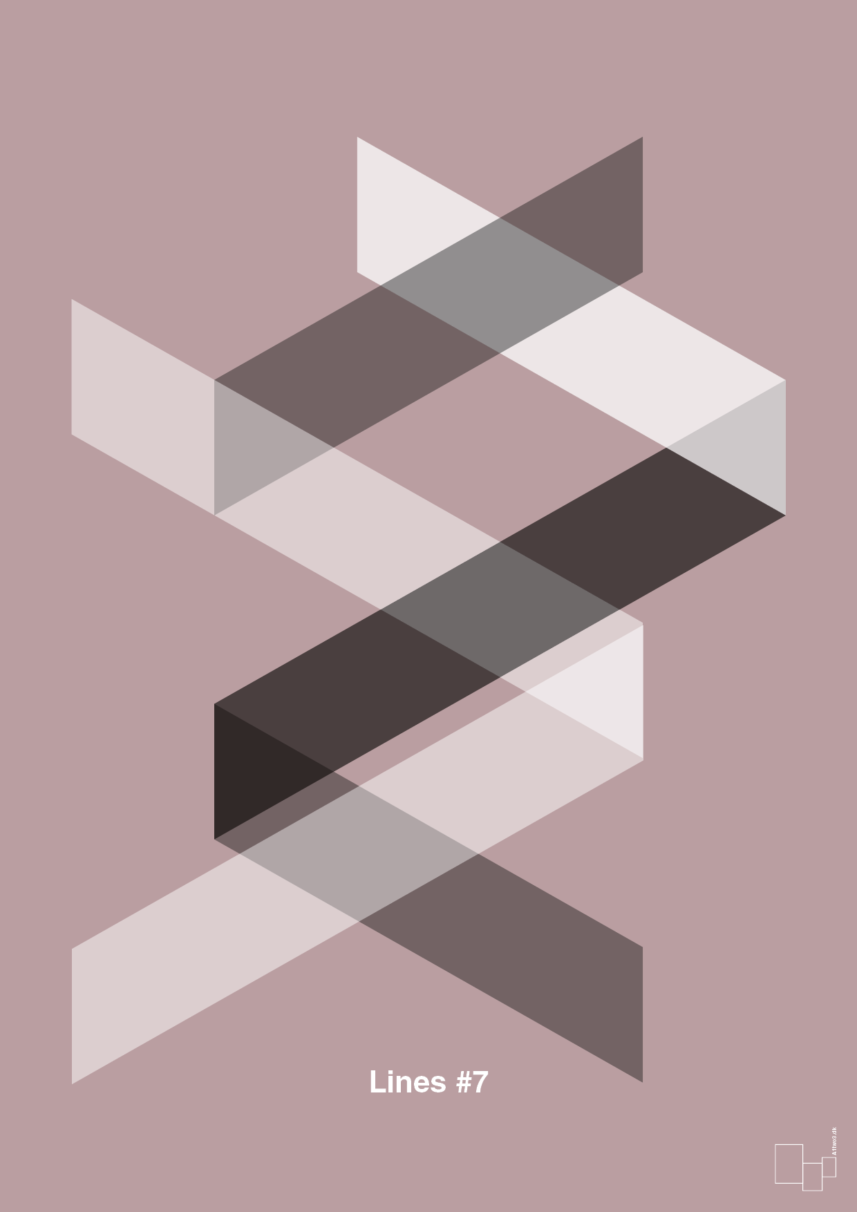 plakat: lines #7 - light rose-Illustrationer-A1two3