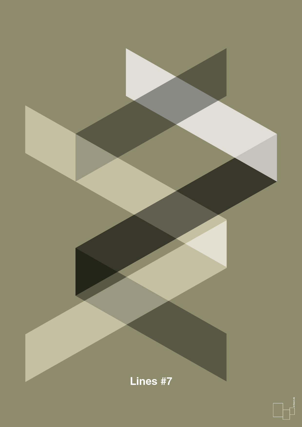 plakat: lines #7 - misty forrest-Illustrationer-A1two3