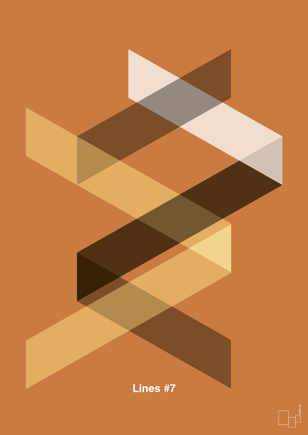 plakat: lines #7 - rumba orange-Illustrationer-A1two3