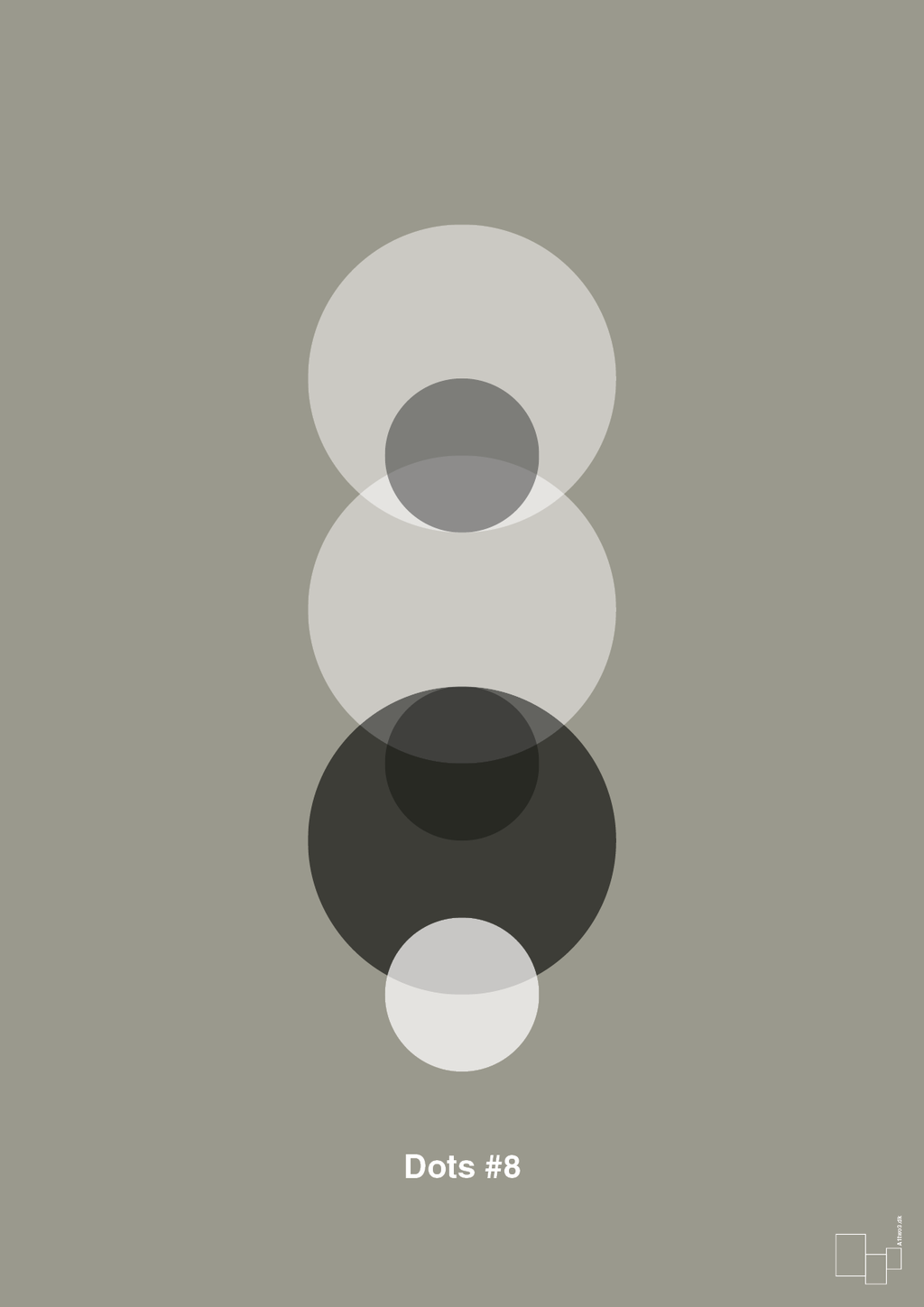 plakat: dots #8 - battleship gray-Illustrationer-A1two3