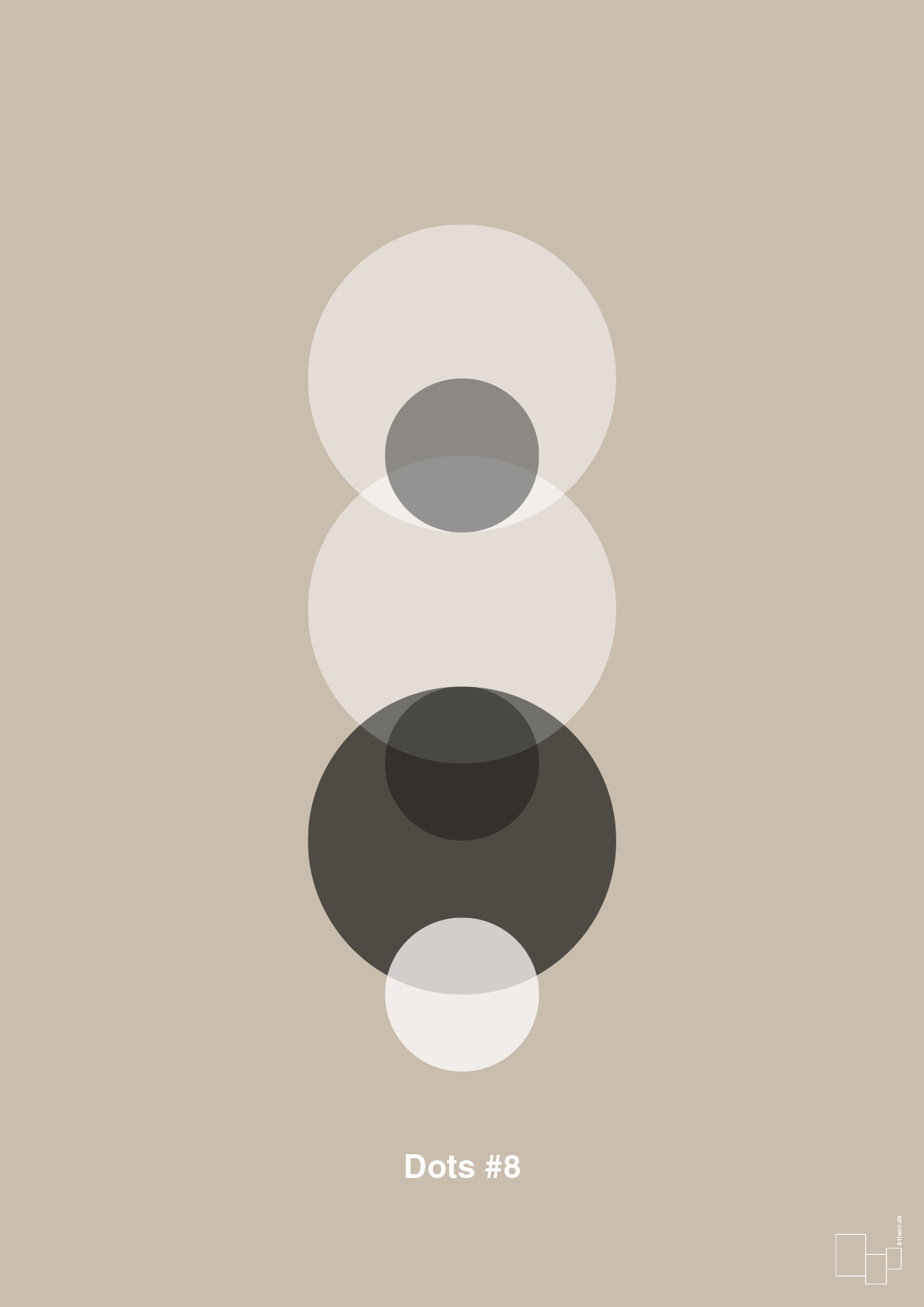 plakat: dots #8 - creamy mushroom-Illustrationer-A1two3