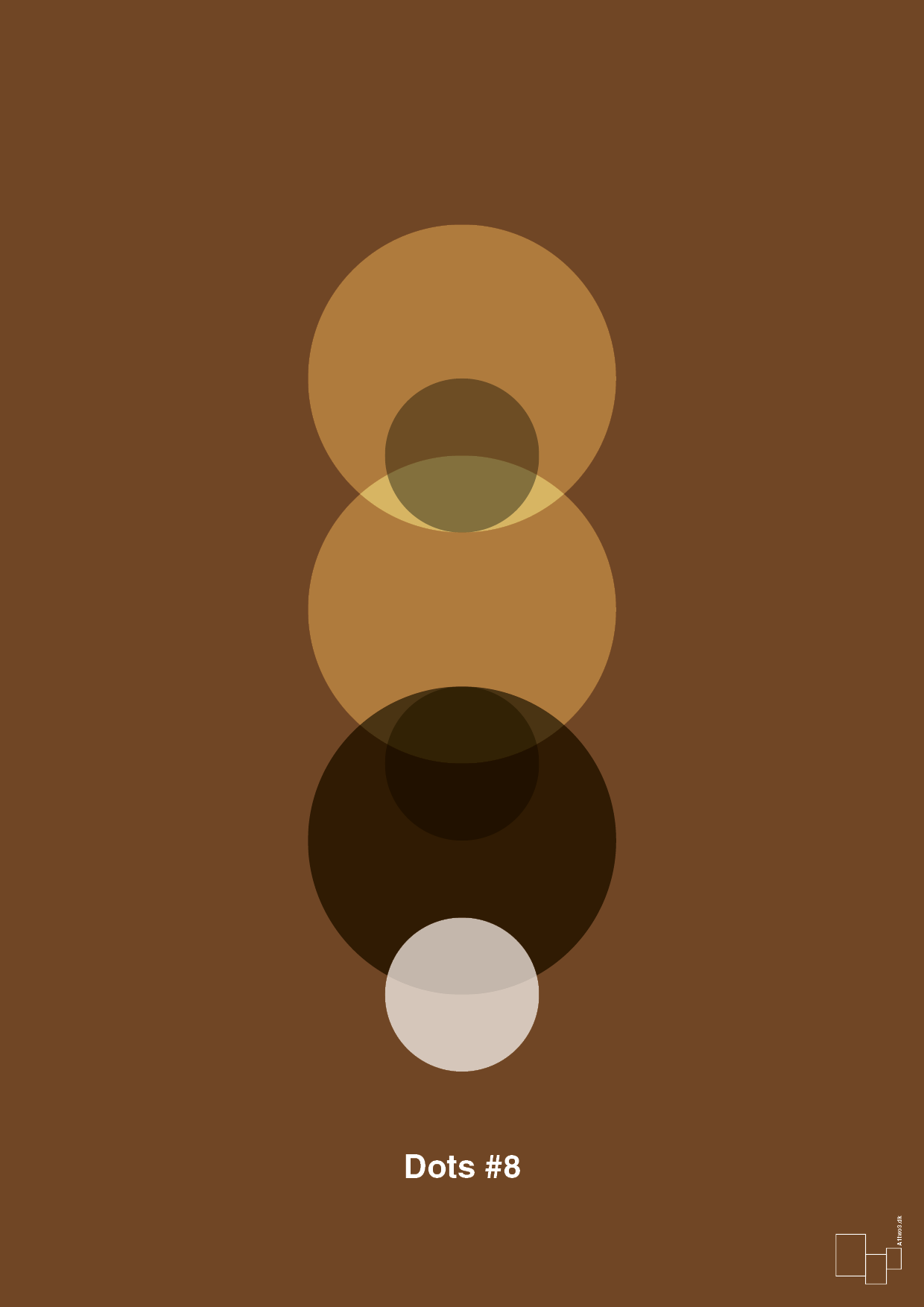 plakat: dots #8 - dark brown-Illustrationer-A1two3