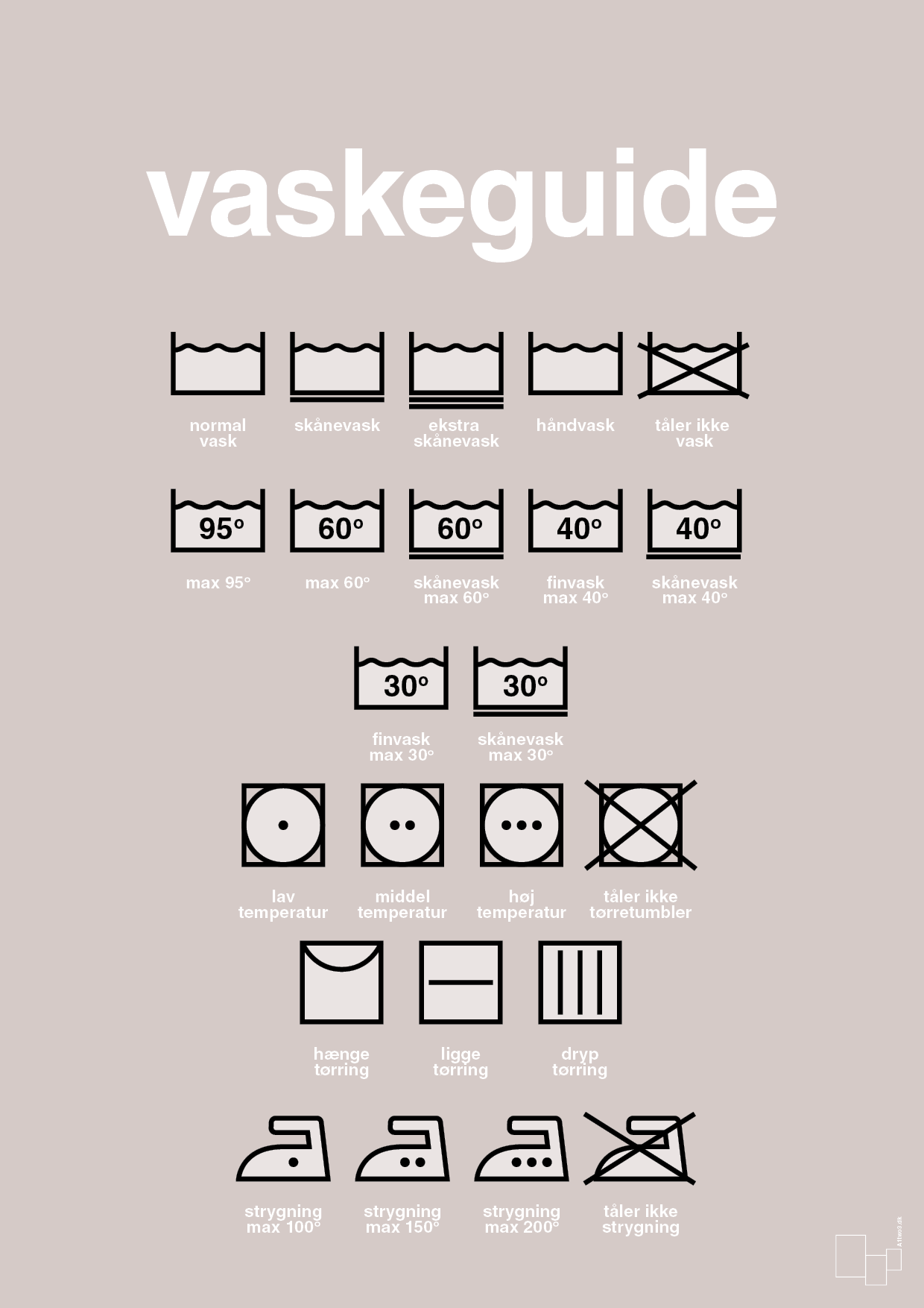 plakat: vaskeguide - broken beige-Guides-A1two3