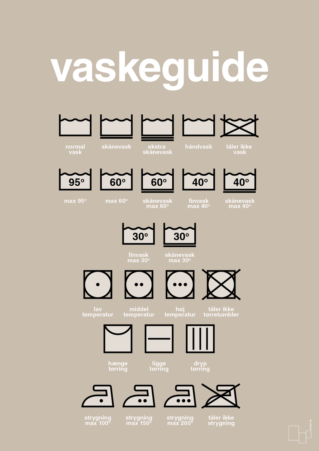 plakat: vaskeguide - creamy mushroom-Guides-A1two3