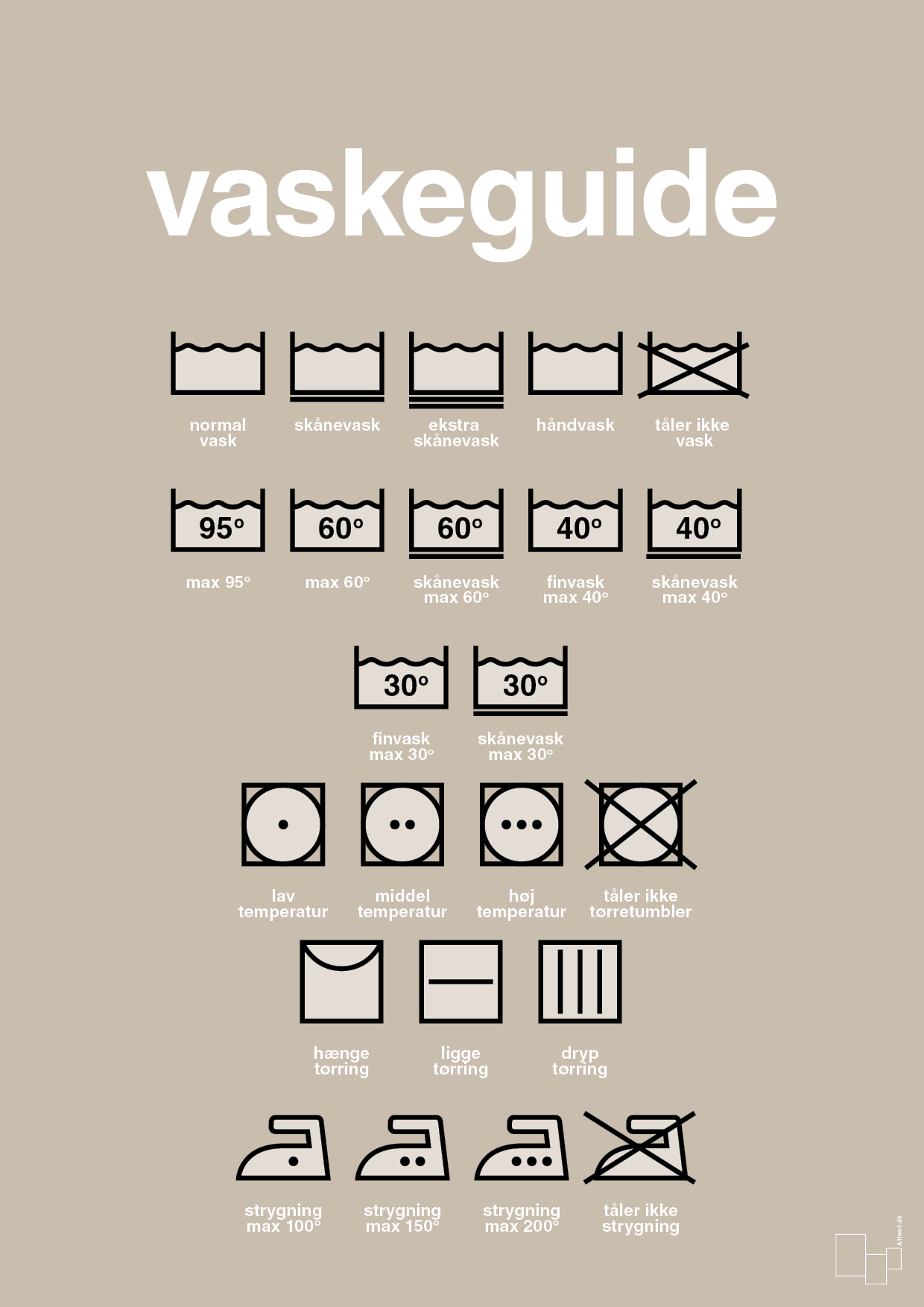 plakat: vaskeguide - creamy mushroom-Guides-A1two3