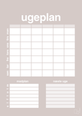 plakat: ugeplan til 6 personer - broken beige-Planer-A1two3