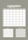 plakat: ugeplan til 7 personer - battleship gray-Planer-A1two3
