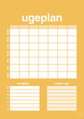 plakat: ugeplan til 7 personer - honeycomb-Planer-A1two3