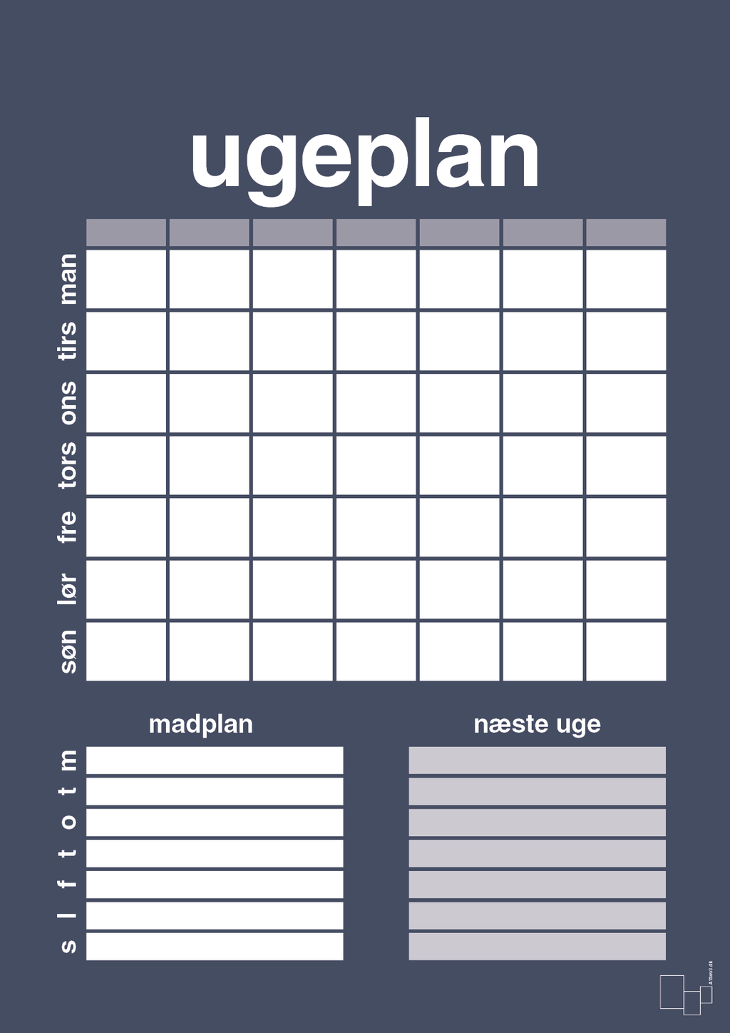 Ugeplan til 7 personer - petrol-Planer-A1two3