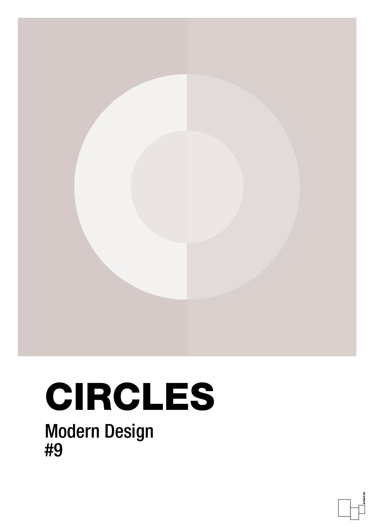 plakat: circles #9 - broken beige-Illustrationer-A1two3