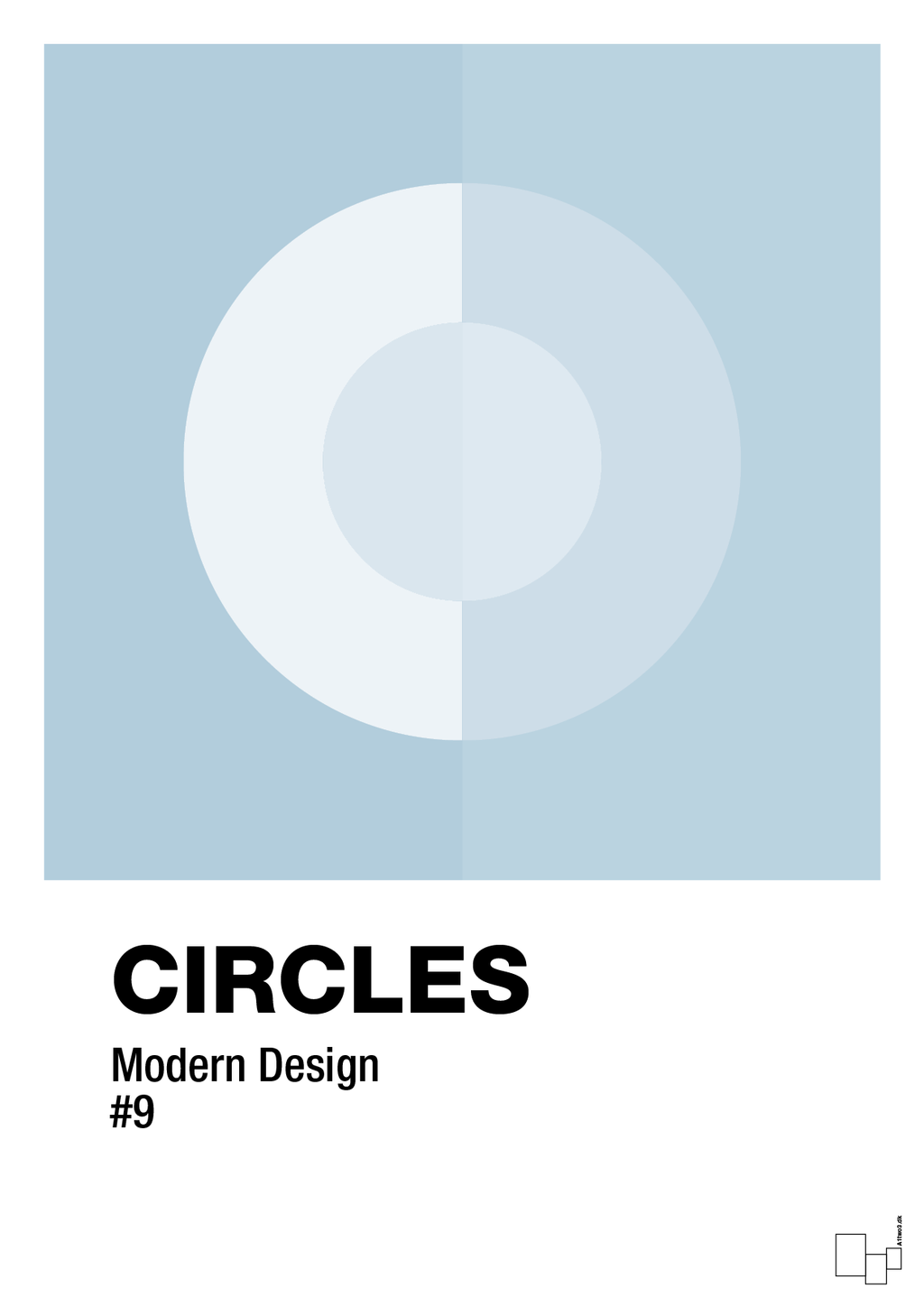 plakat: circles #9 - heavenly blue-Illustrationer-A1two3