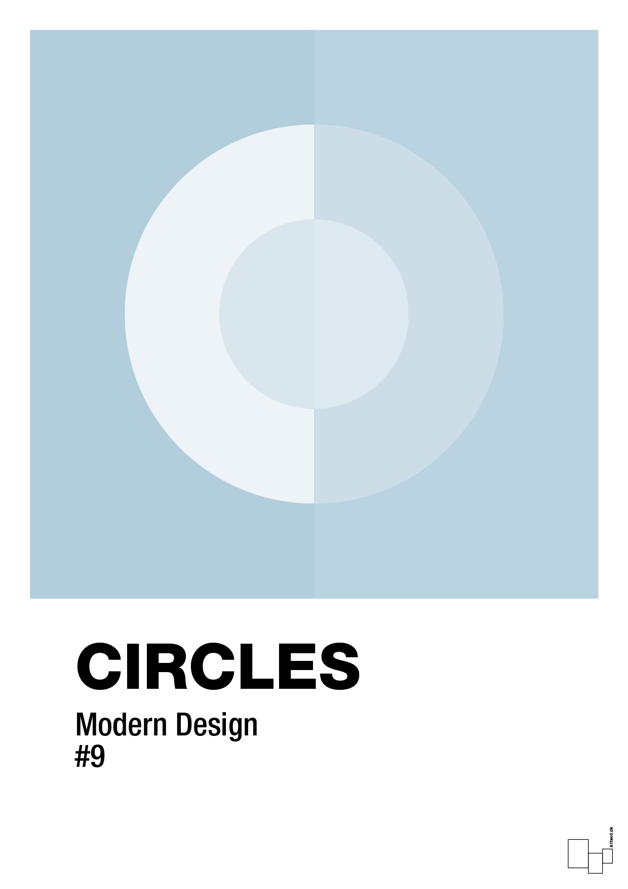 plakat: circles #9 - heavenly blue-Illustrationer-A1two3