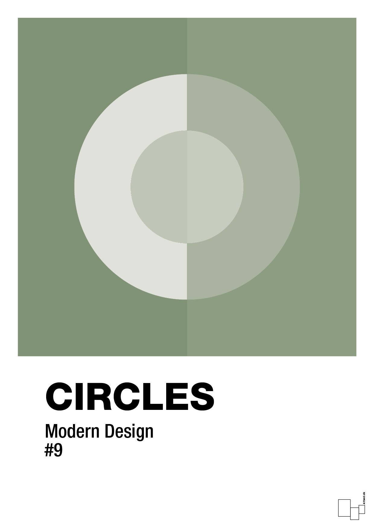plakat: circles #9 - jade-Illustrationer-A1two3