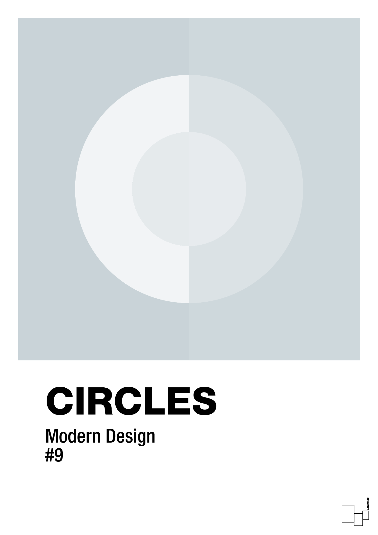 plakat: circles #9 - light drizzle-Illustrationer-A1two3