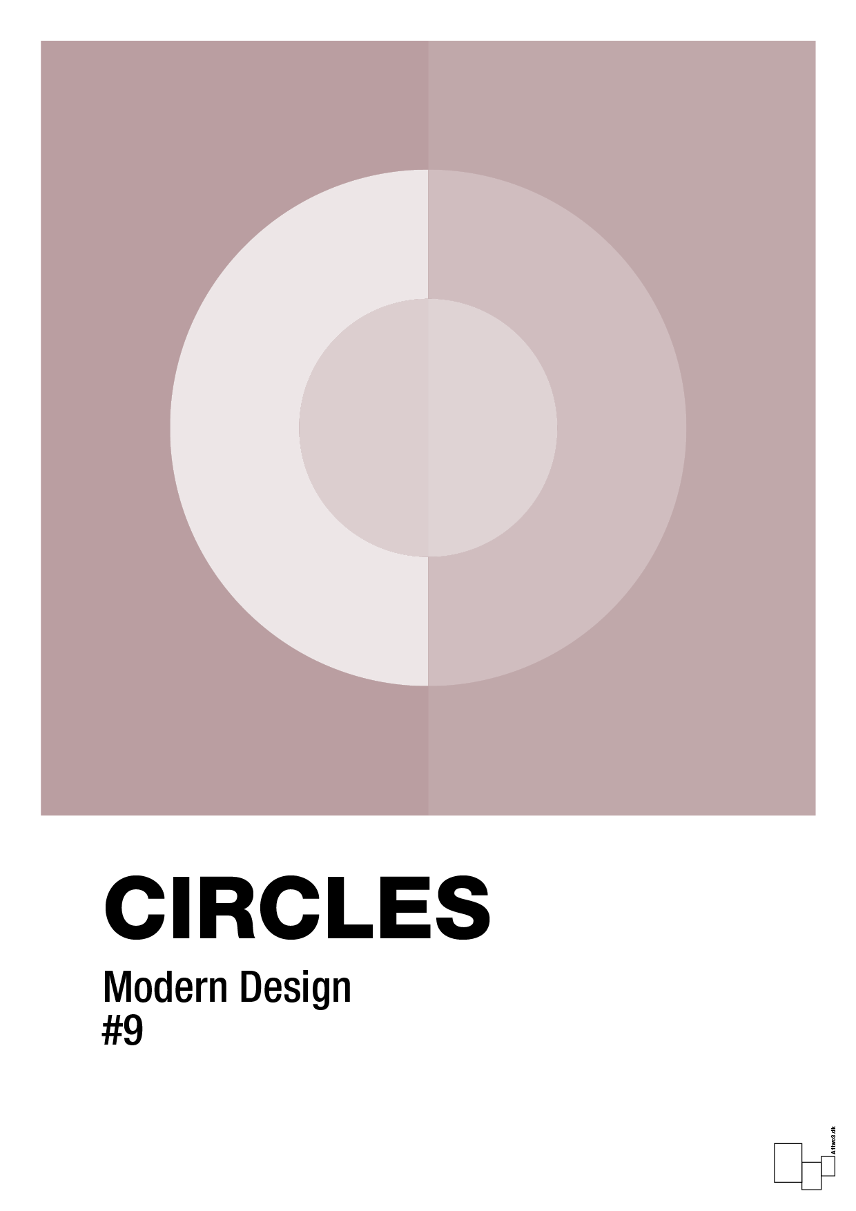 plakat: circles #9 - light rose-Illustrationer-A1two3