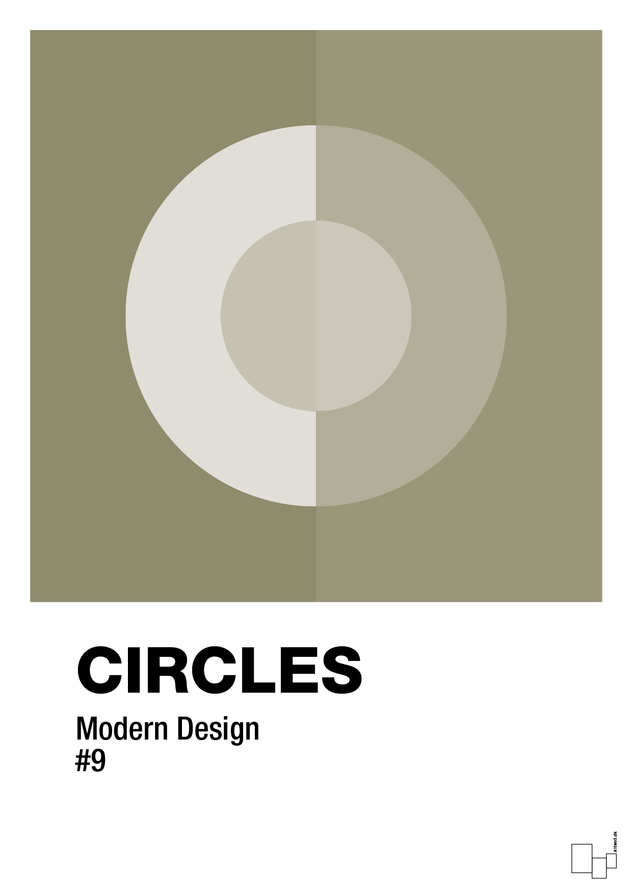 plakat: circles #9 - misty forrest-Illustrationer-A1two3