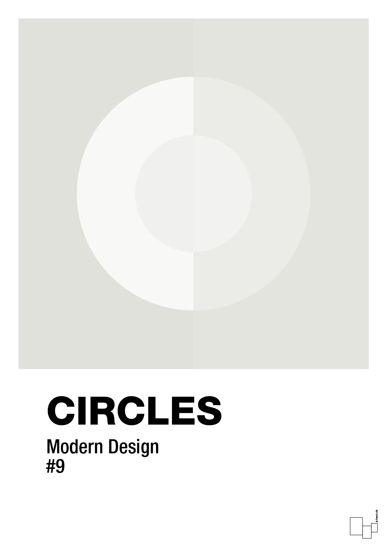 plakat: circles #9 - painters white-Illustrationer-A1two3