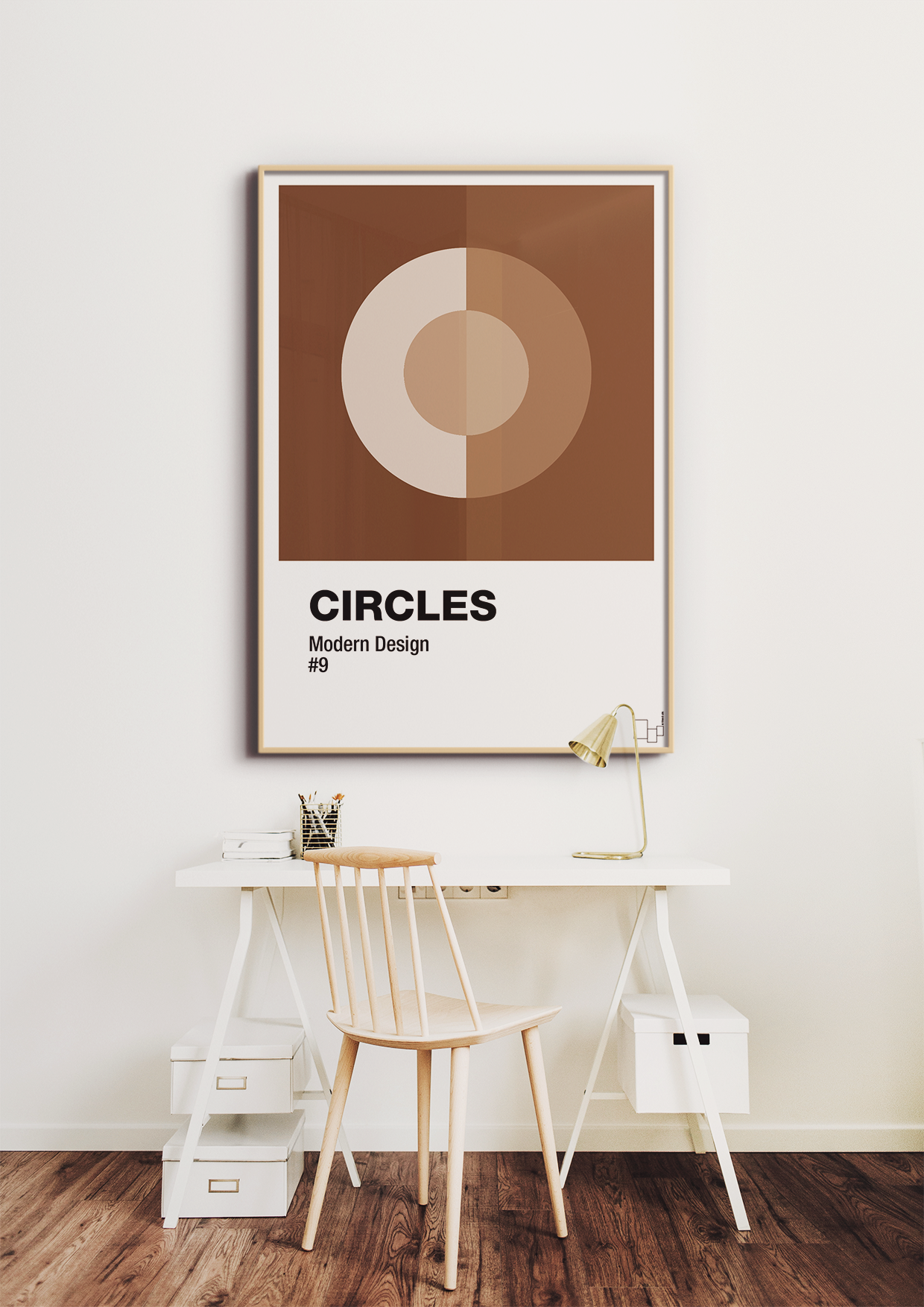 plakat: circles #9 - graphic charcoal-Illustrationer-A1two3