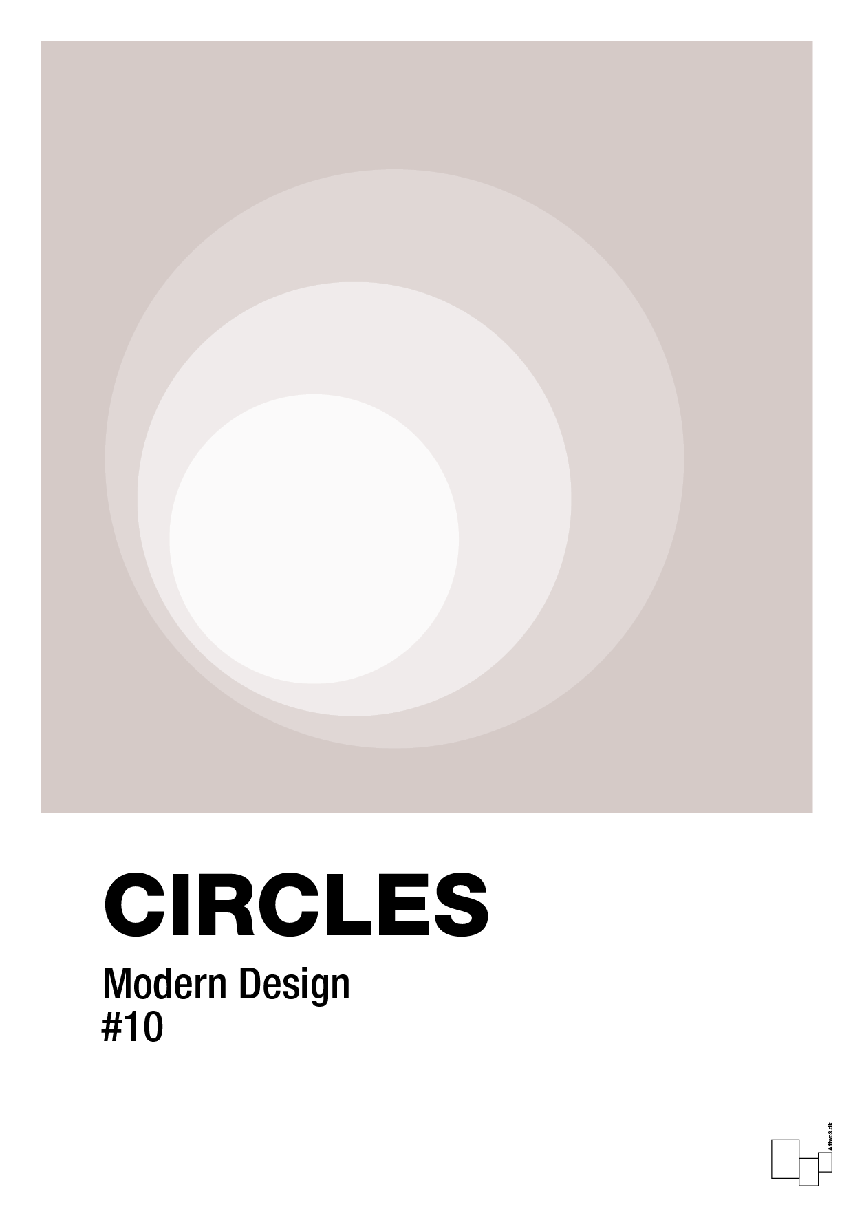 plakat: circles #10 - broken beige-Illustrationer-A1two3