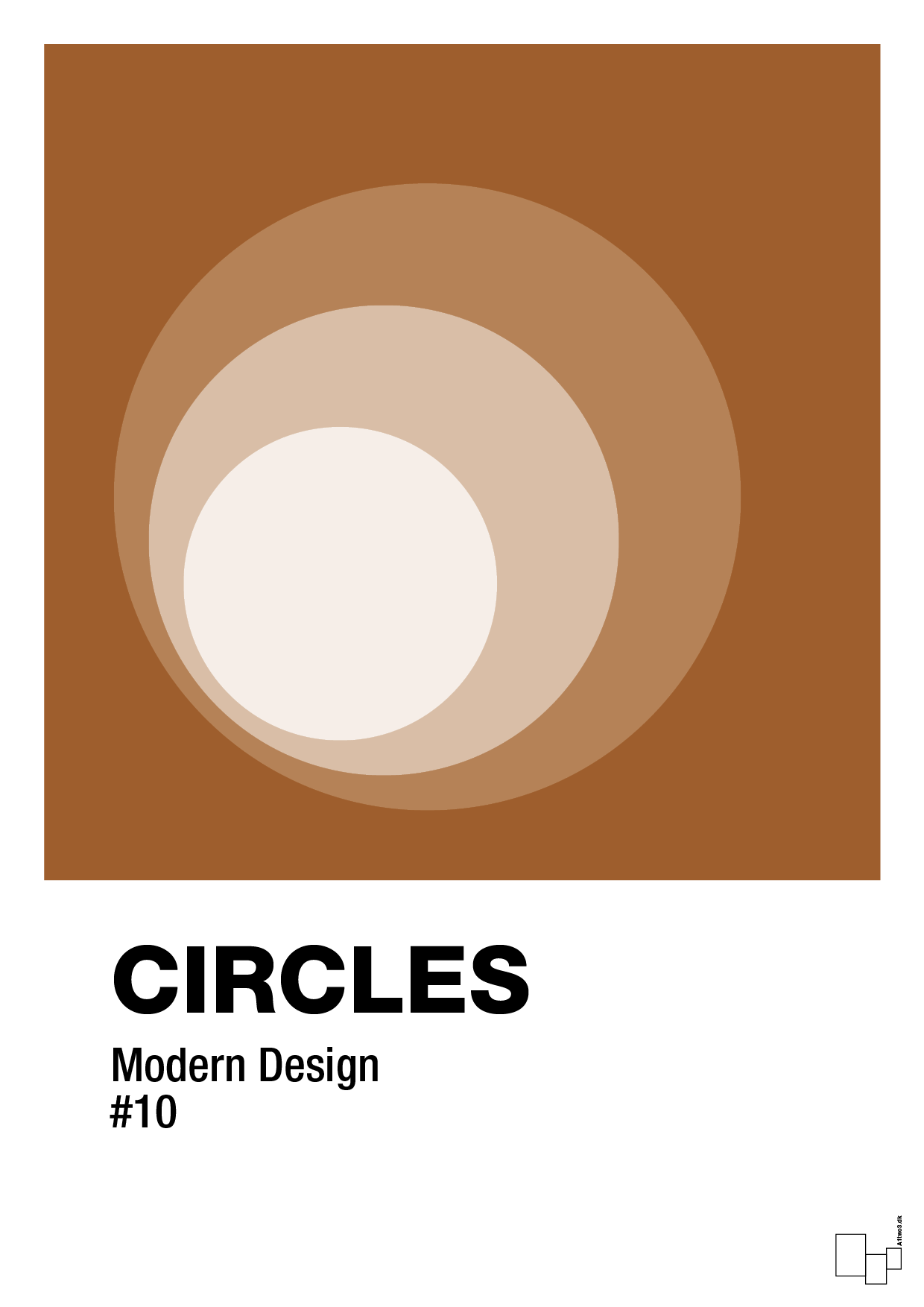 plakat: circles #10 - cognac-Illustrationer-A1two3