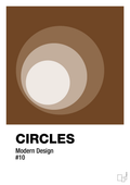 plakat: circles #10 - dark brown-Illustrationer-A1two3