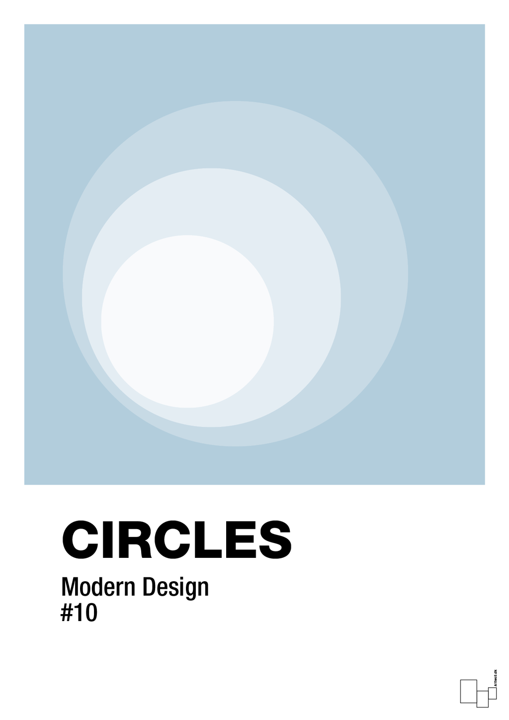 plakat: circles #10 - heavenly blue-Illustrationer-A1two3