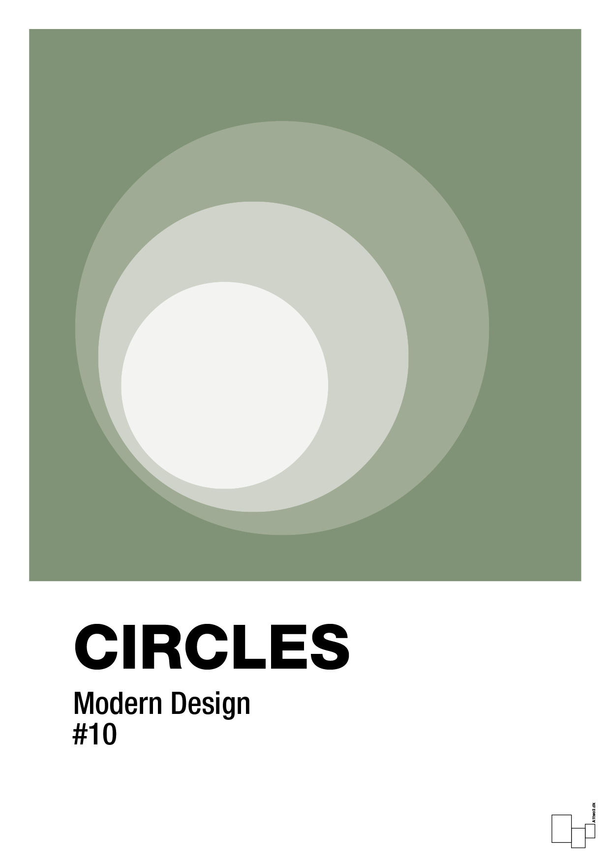 plakat: circles #10 - jade-Illustrationer-A1two3