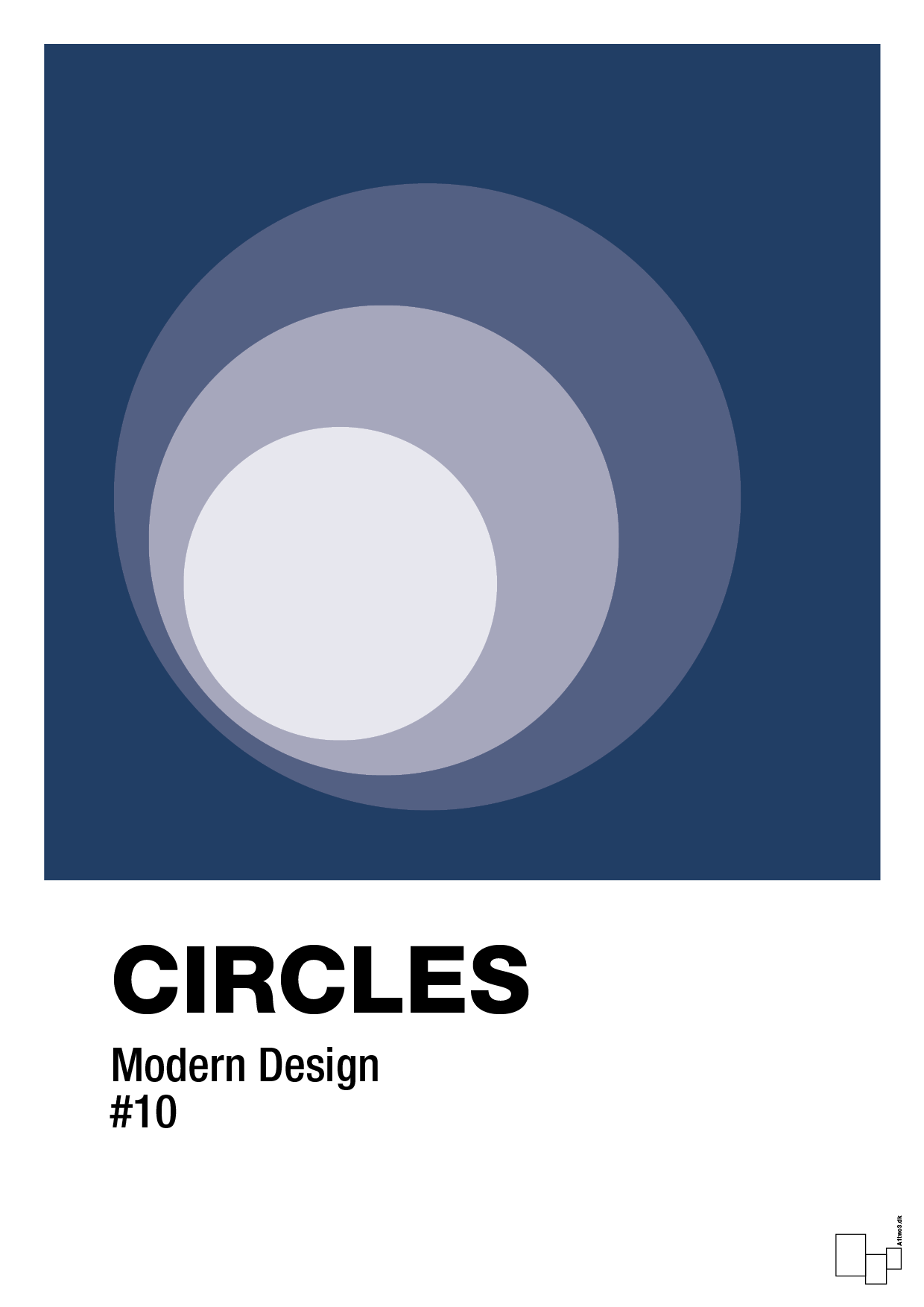 plakat: circles #10 - lapis blue-Illustrationer-A1two3